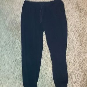 Black drawstring joggers